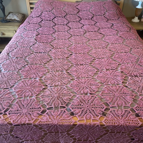 Hand crochet vintage afghan - hand,