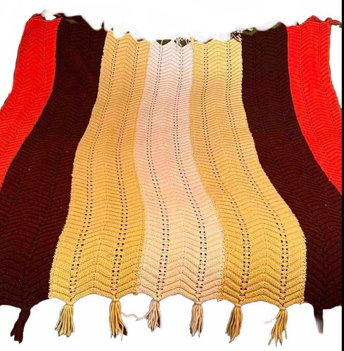 Vintage hand crocheted striped - vintage,