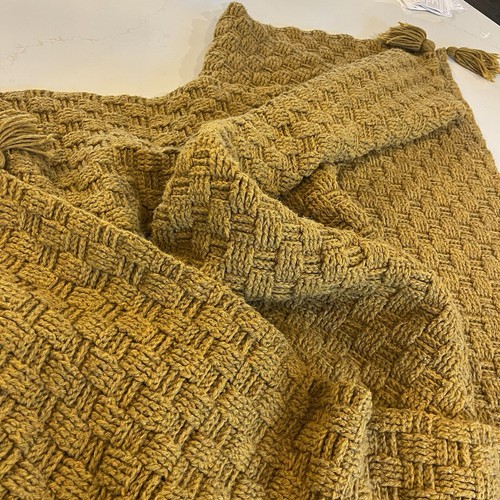 Hand knitted afghan - knitted, throw