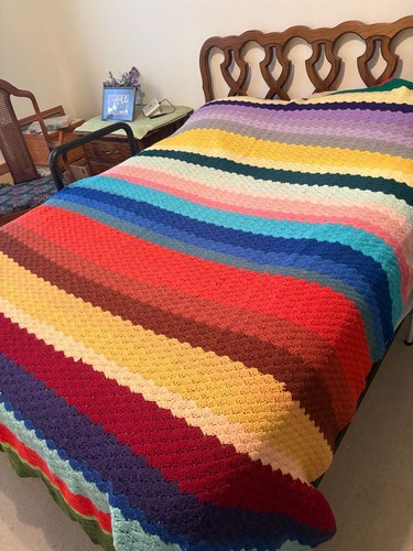 Vintage hand crochet stripe - vintage,